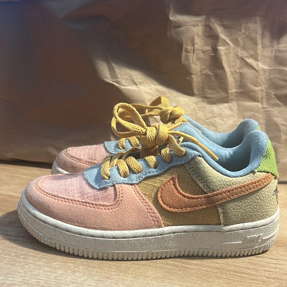 Nike Kids Pink and Green Sneakers